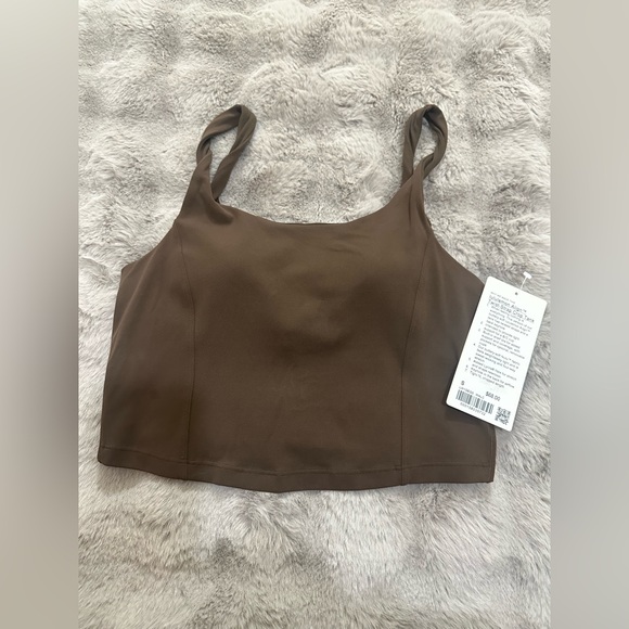 lululemon Align™ Twist-Strap Cropped Tank Top B/C Cup Size Small Walnut Crunch - Picture 6 of 6